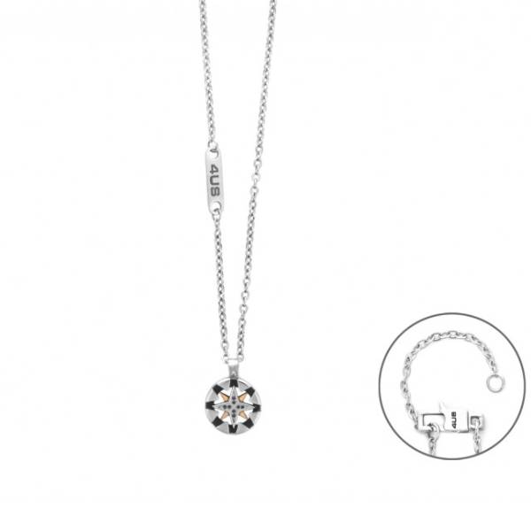 Collana Uomo 4US Cesare Paciotti Acciaio Rosa Dei Venti Rosè 4UCL8605