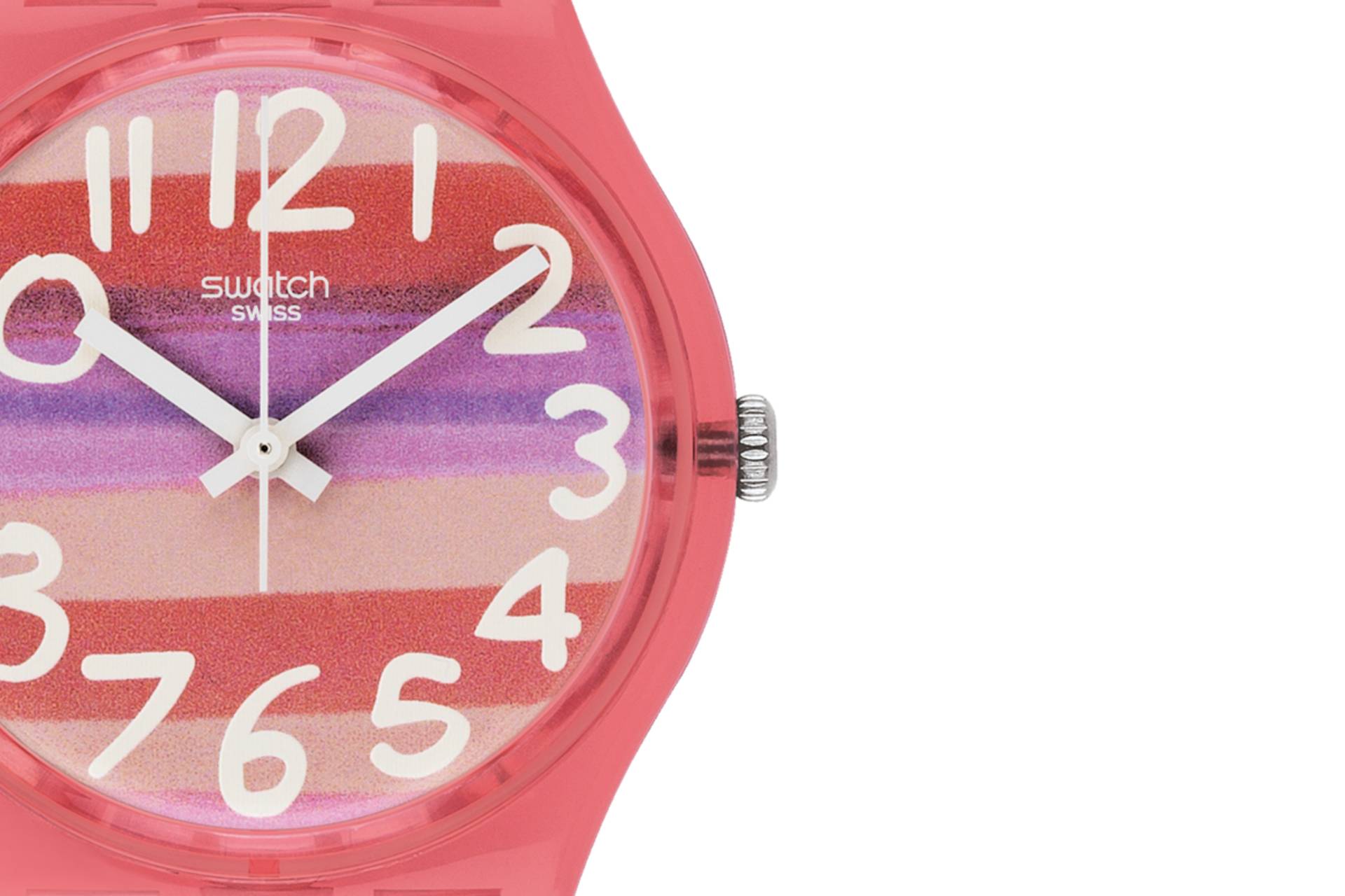 Orologio Donna Bambina Swatch Astilbe Rosa Alba Tramonto Quarzo GP140