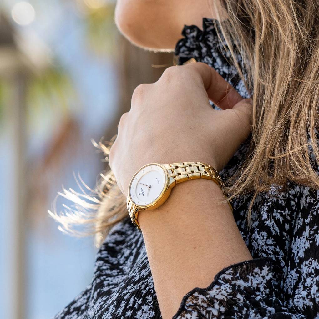 Orologio Donna Festina Dorato Verde Zirconi Bianchi F20601/B