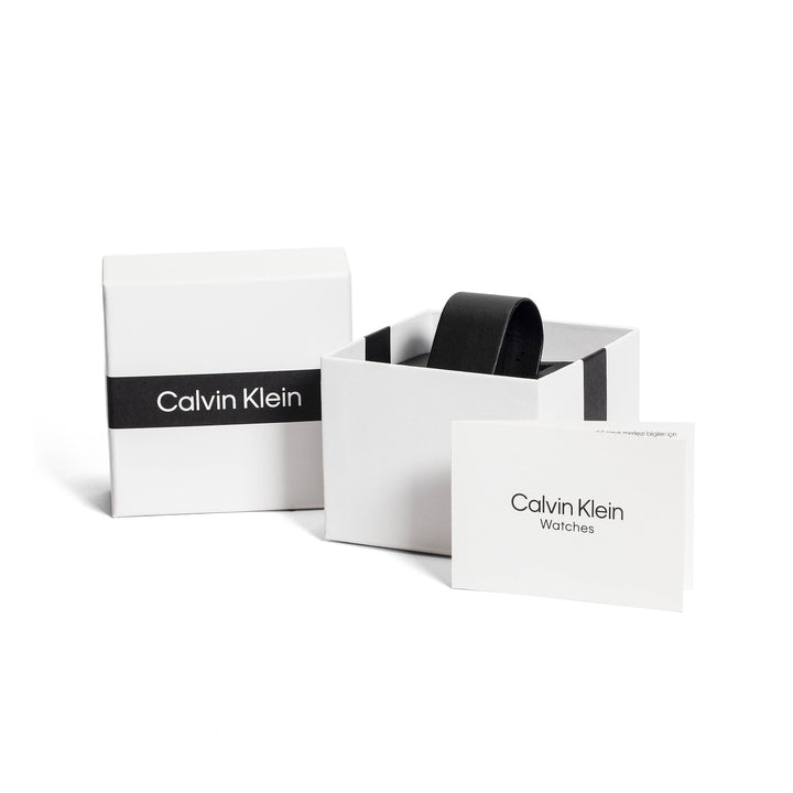 Orologio Uomo Calvin Klein Acciaio Pelle Quarzo Solo Tempo Blu 252000052