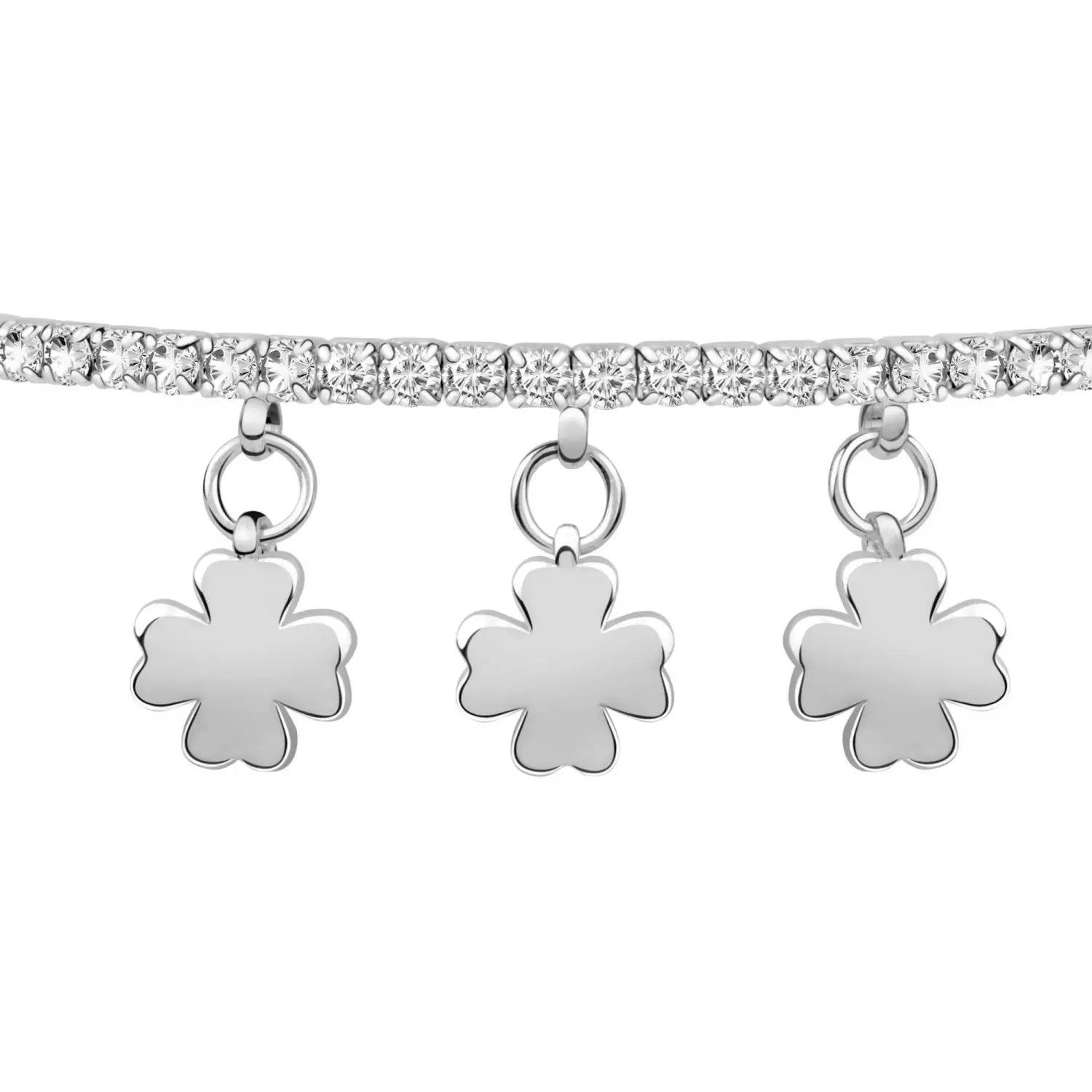 Bracciale Donna La Petite Story Ottone Charm Quadrifoglio Zirconi Bianchi LPS05AQC10