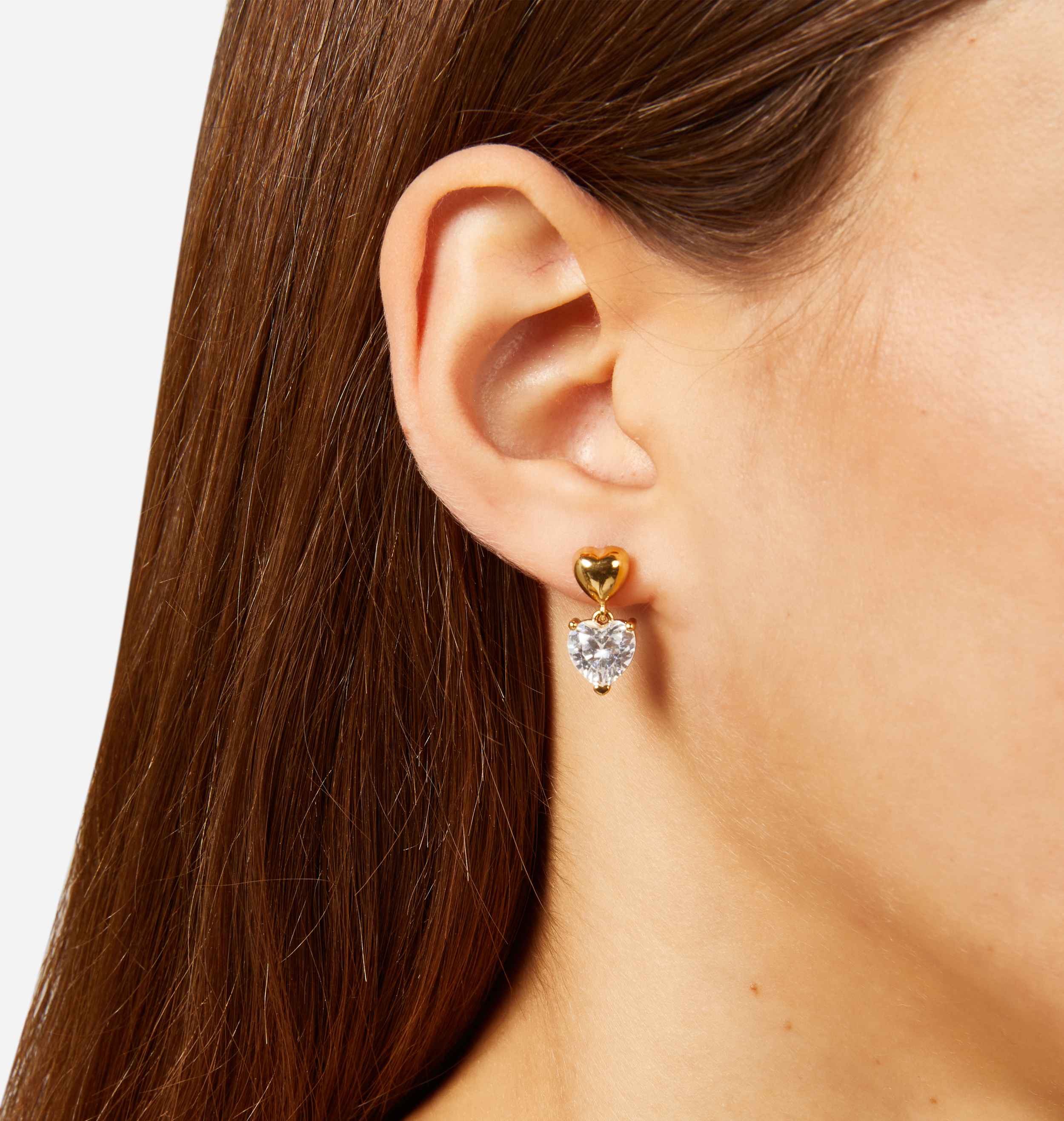 Orecchini Donna Chiara Ferragni Acciaio Dorato Cuoricino Lucido Zircone J19AWD04
