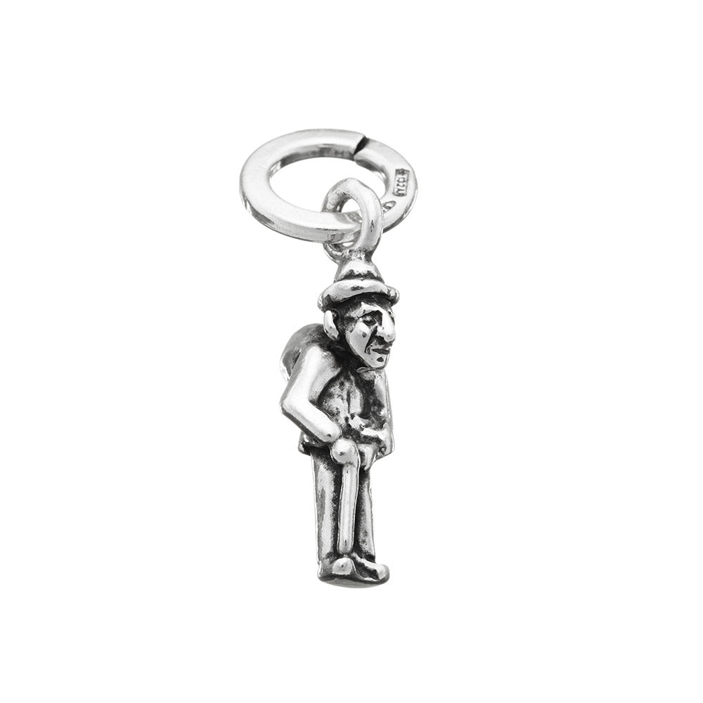 Charm Donna Giovanni Raspini Argento 925 Gobbo Porta Fortuna Realizzato A Mano 06000