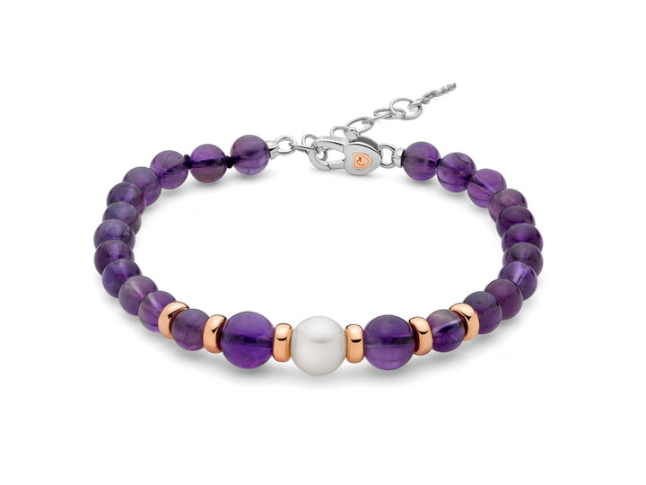 Bracciale Donna Miluna Terra Mare Ametista e Perla PBR3539