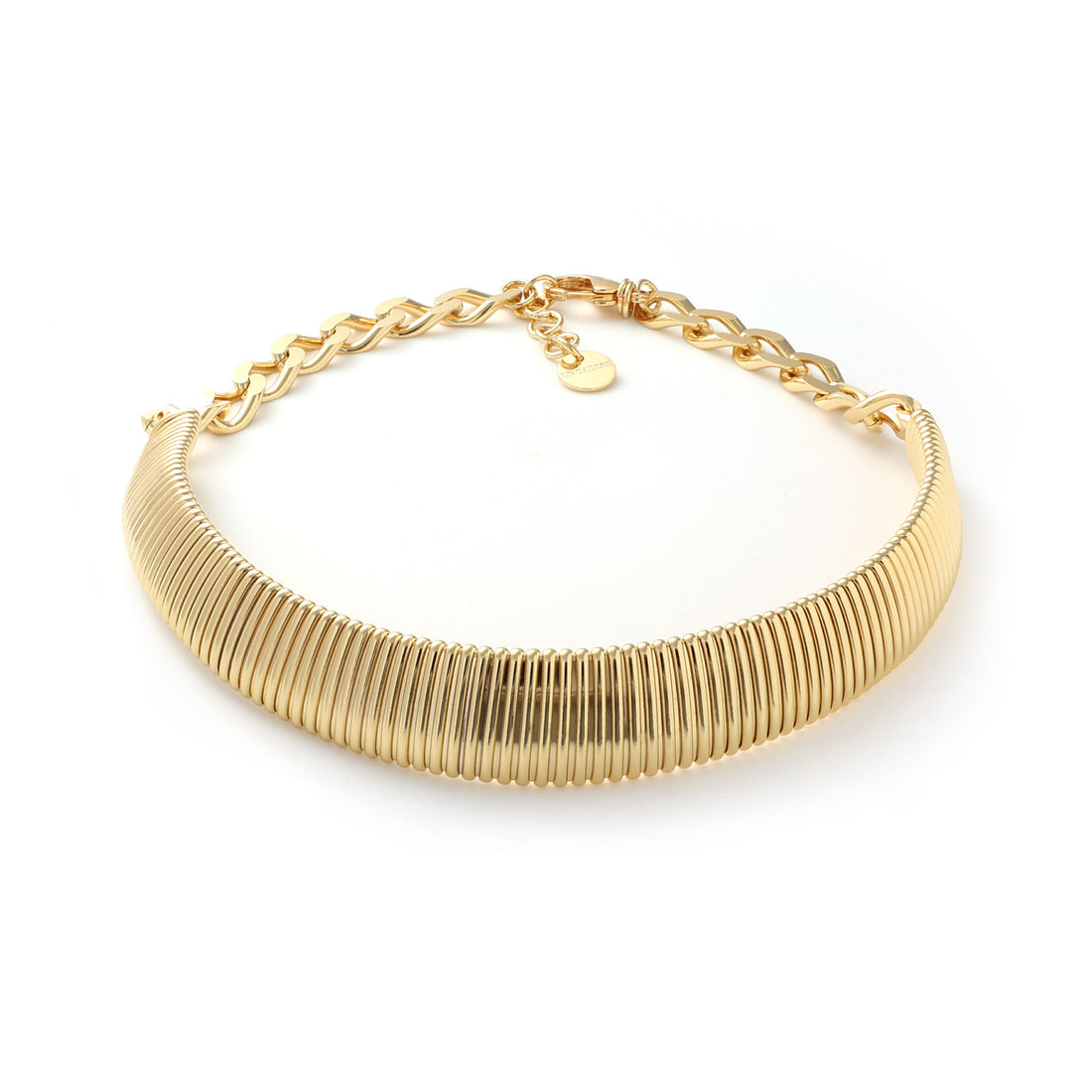 Collana Donna Unoaerre Bronzo Dorato Maglia Tubo Gas Semirigida 566167