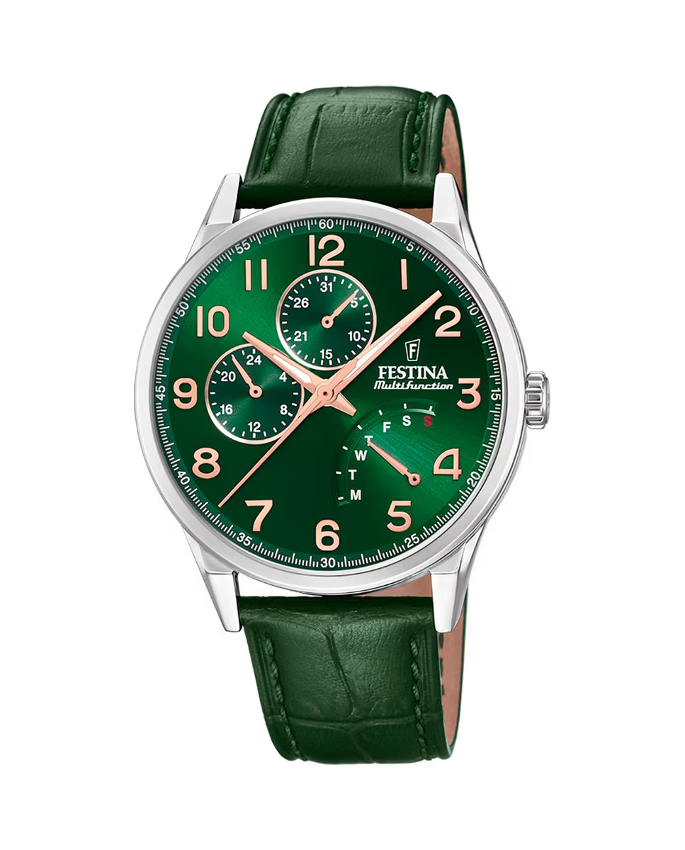 Orologio Uomo Acciaio  Festina e cinturino pelle F20278/D