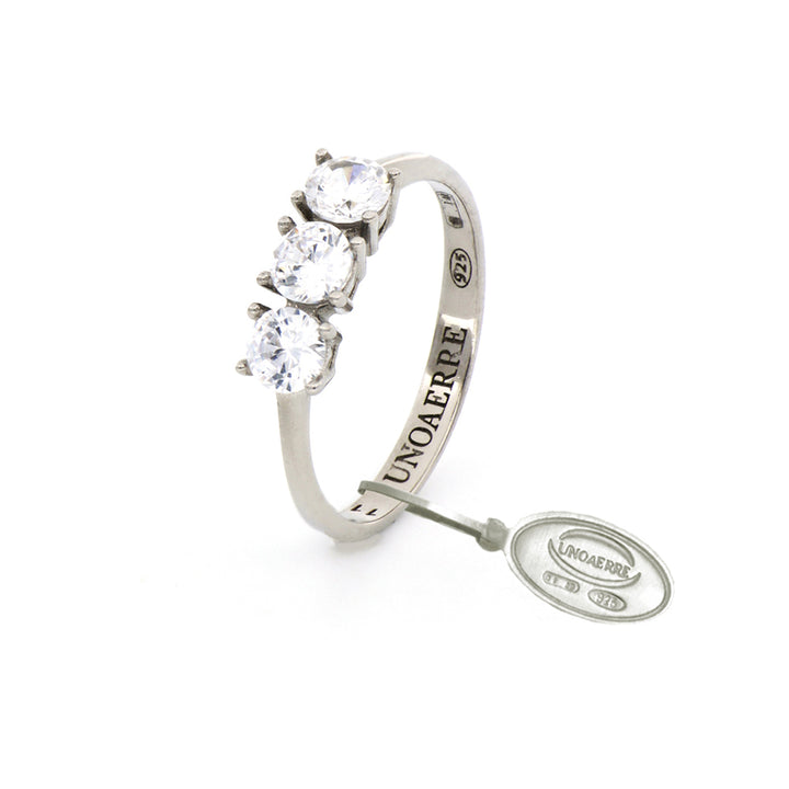 Anello Donna Unoaerre Argento 925 Trilogy Misura 19 Zirconi Bianchi 504492