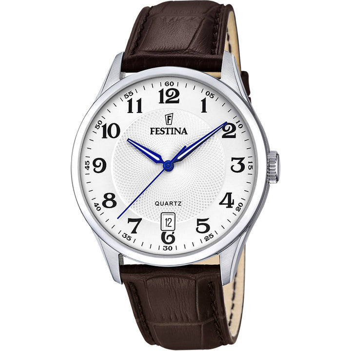 Orologio Uomo Acciaio Festina Quarzo Numeri Pelle F20426/1