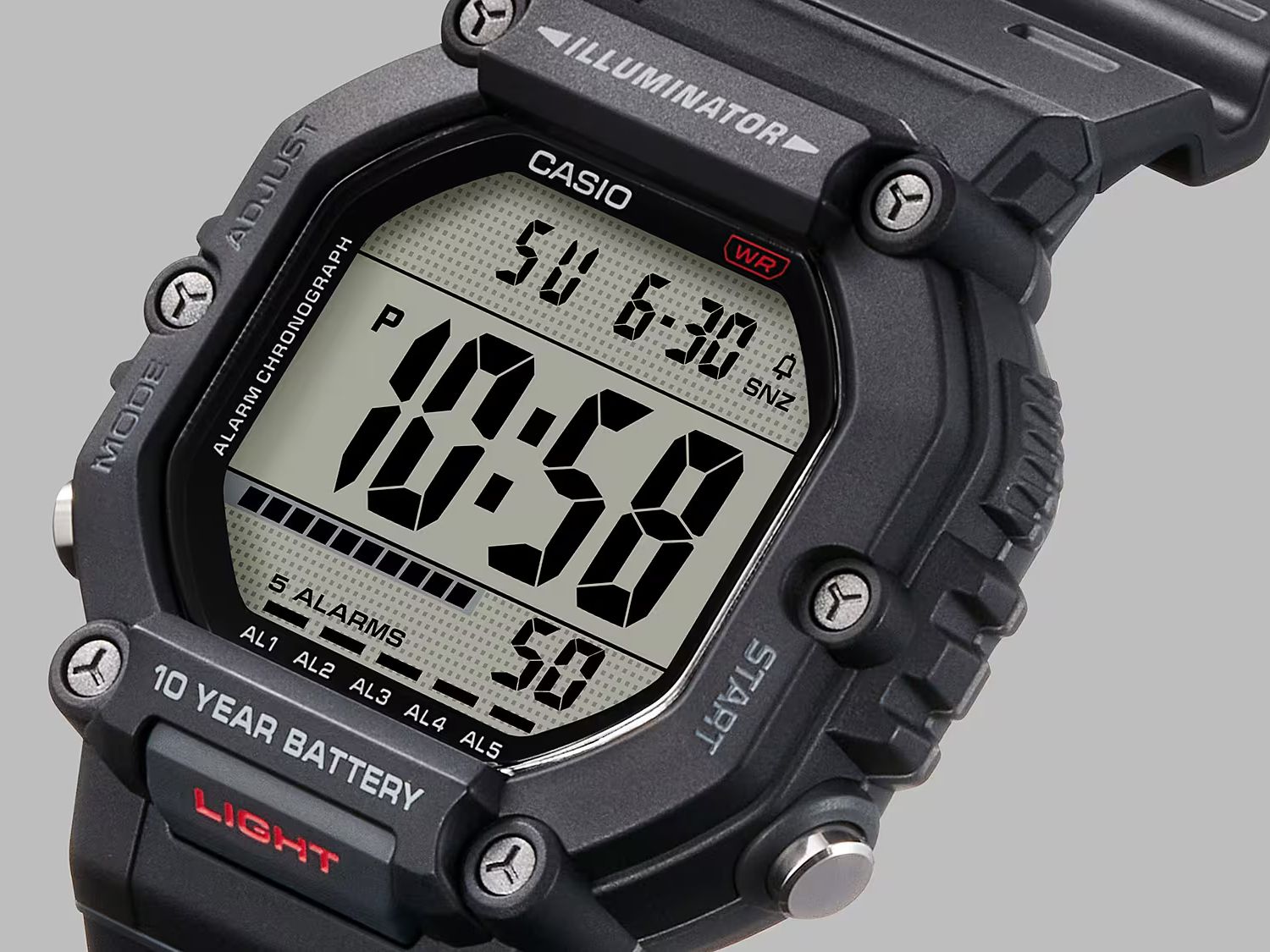 Orologio Uomo Casio Quarzo Gomma Digitale Nero AE-1600H-1AVEF