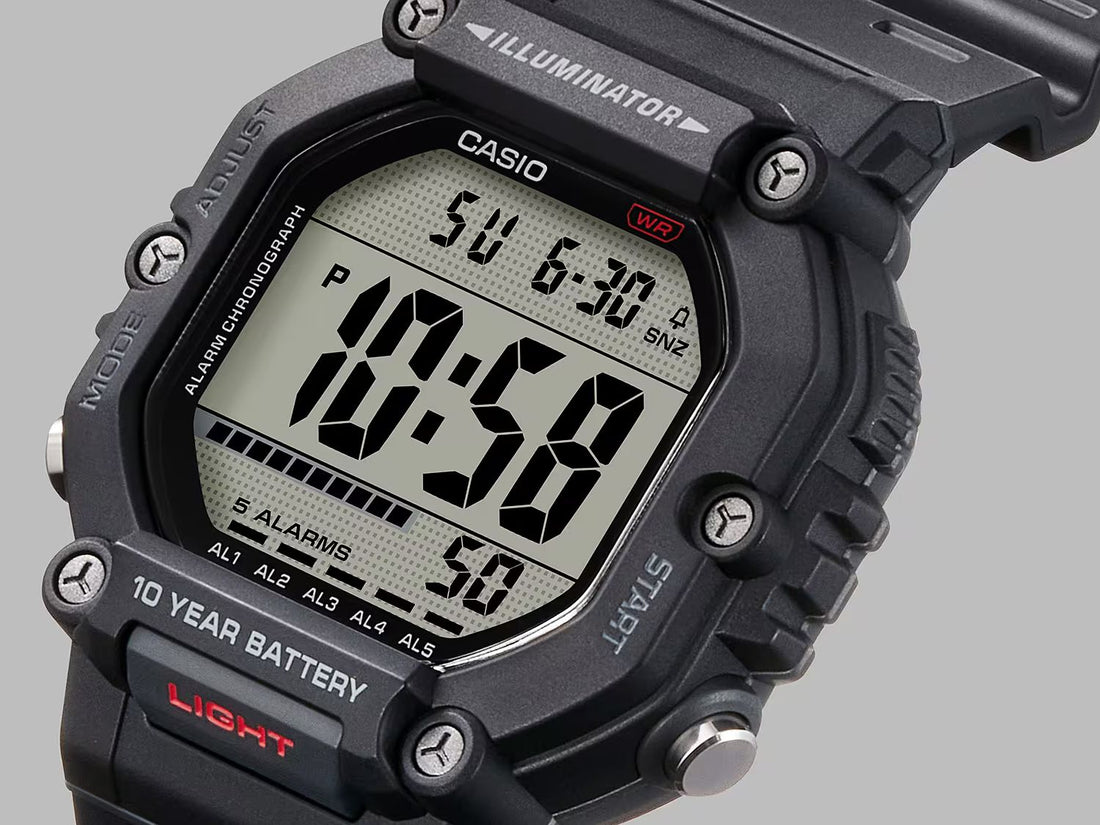 Orologio Uomo Casio Quarzo Gomma Digitale Nero AE-1600H-1AVEF