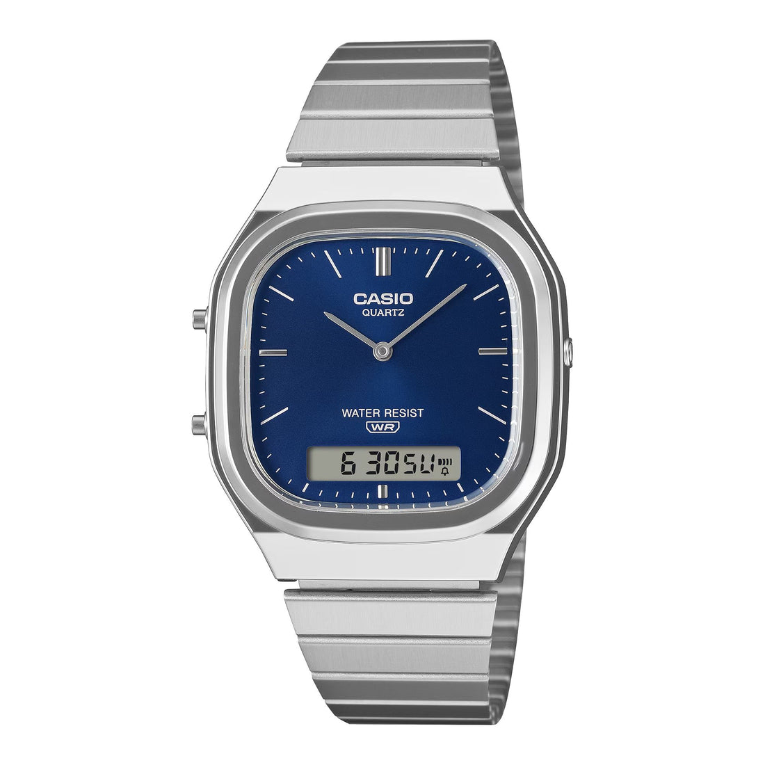 Orologio Unisex Casio Vintage Acciaio Quarzo Ana-Digi Blu AQ-240E-2A2EF