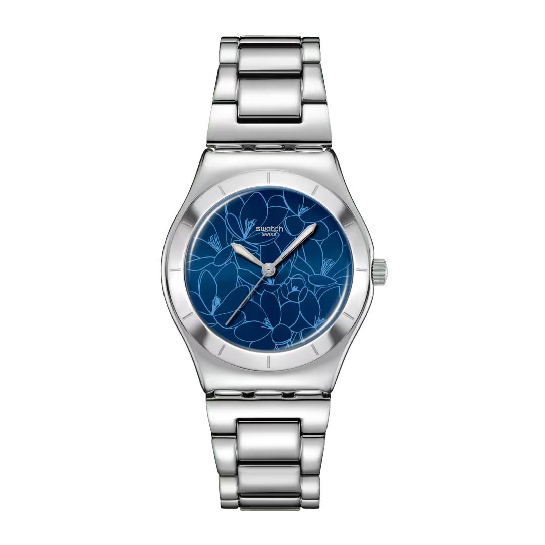 Orologio Donna Swatch PETAL FRENZY Blu Quarzo Acciaio YLS235G