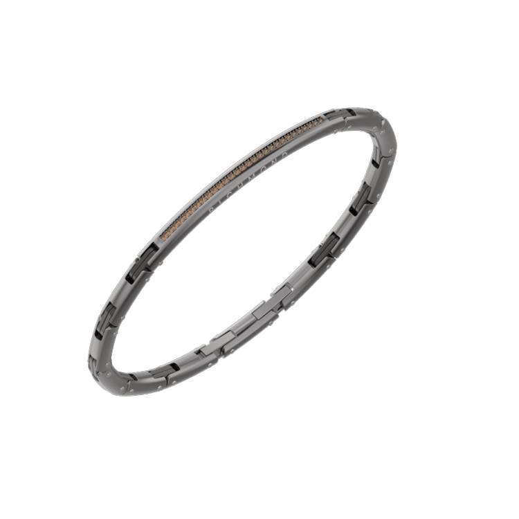 Bracciale Uomo John Richmond Titanio Brillanti Bianchi JRCB12BB