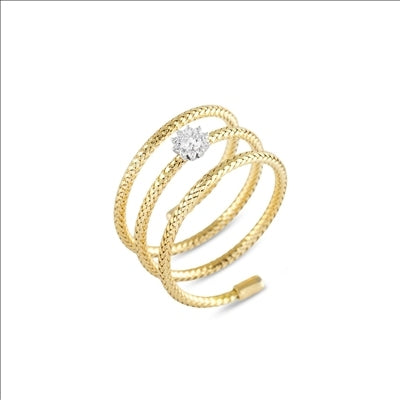Anello Donna Ponte Vecchio Gioielli Oro Bicolore 18 KT Diamante CA2022BRY