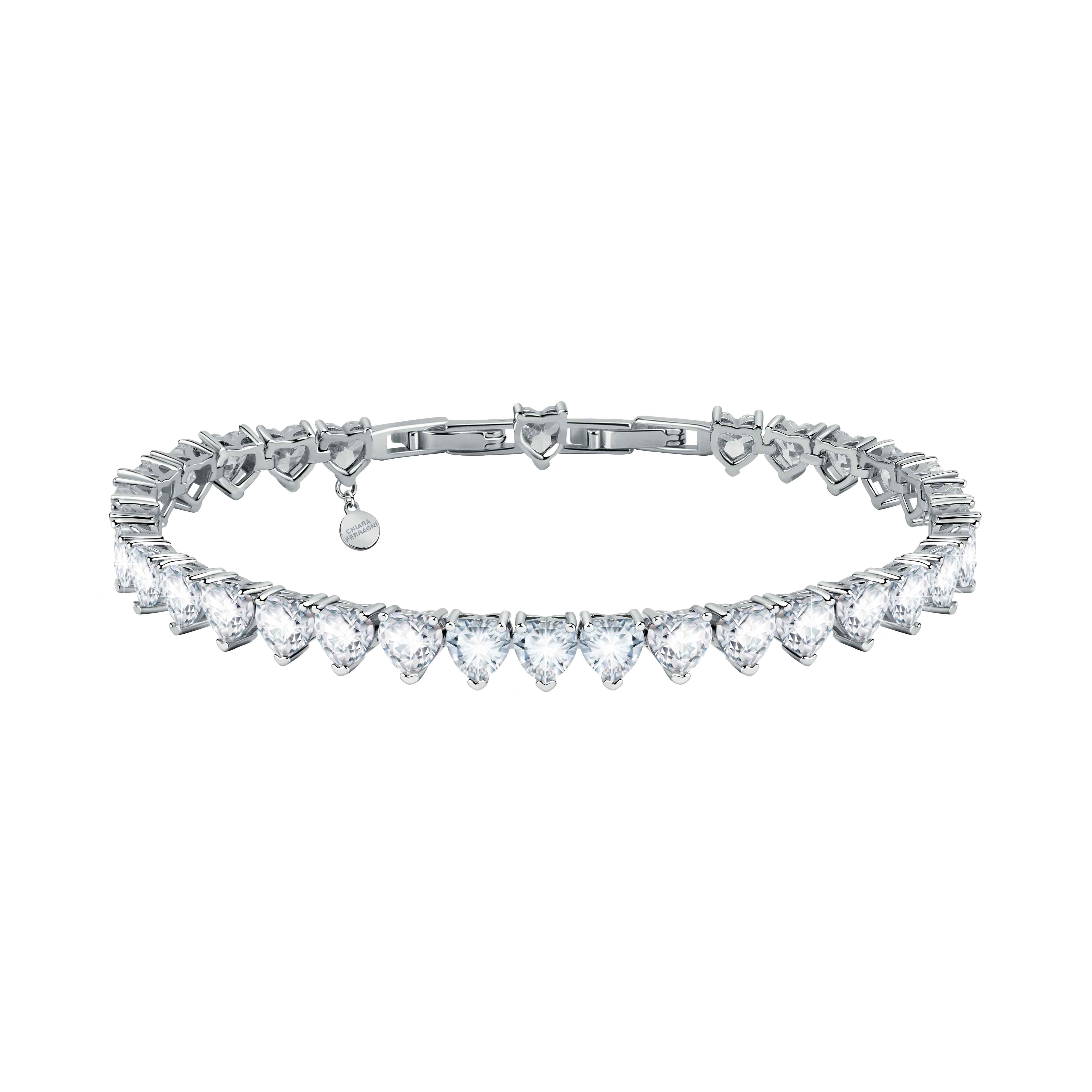 Bracciale Donna Chiara Ferragni Tennis Zirconi Bianchi a Cuore