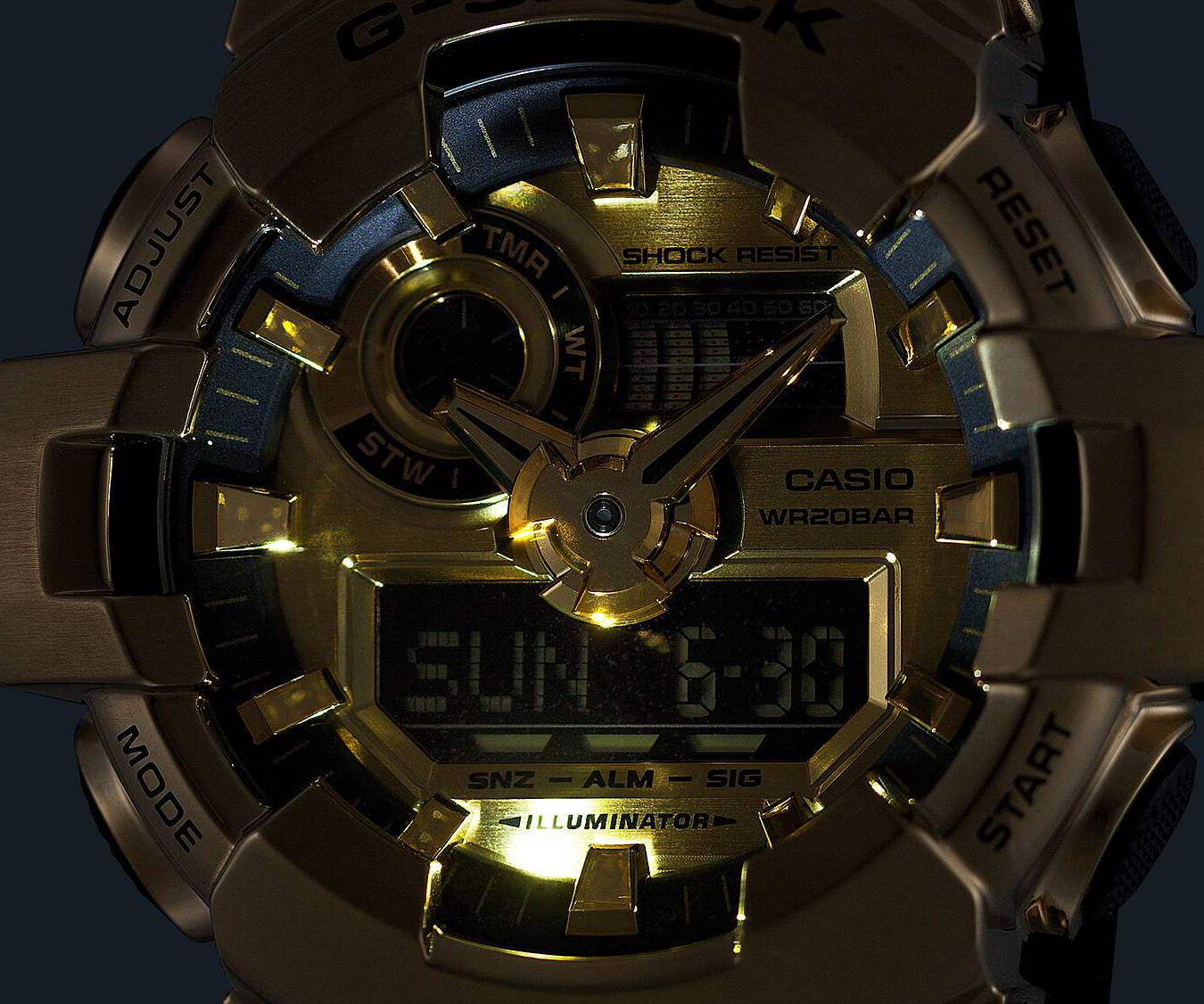 Orologio Uomo Casio G-SHOCK Acciaio Dorato Nero GM-700G-9AER