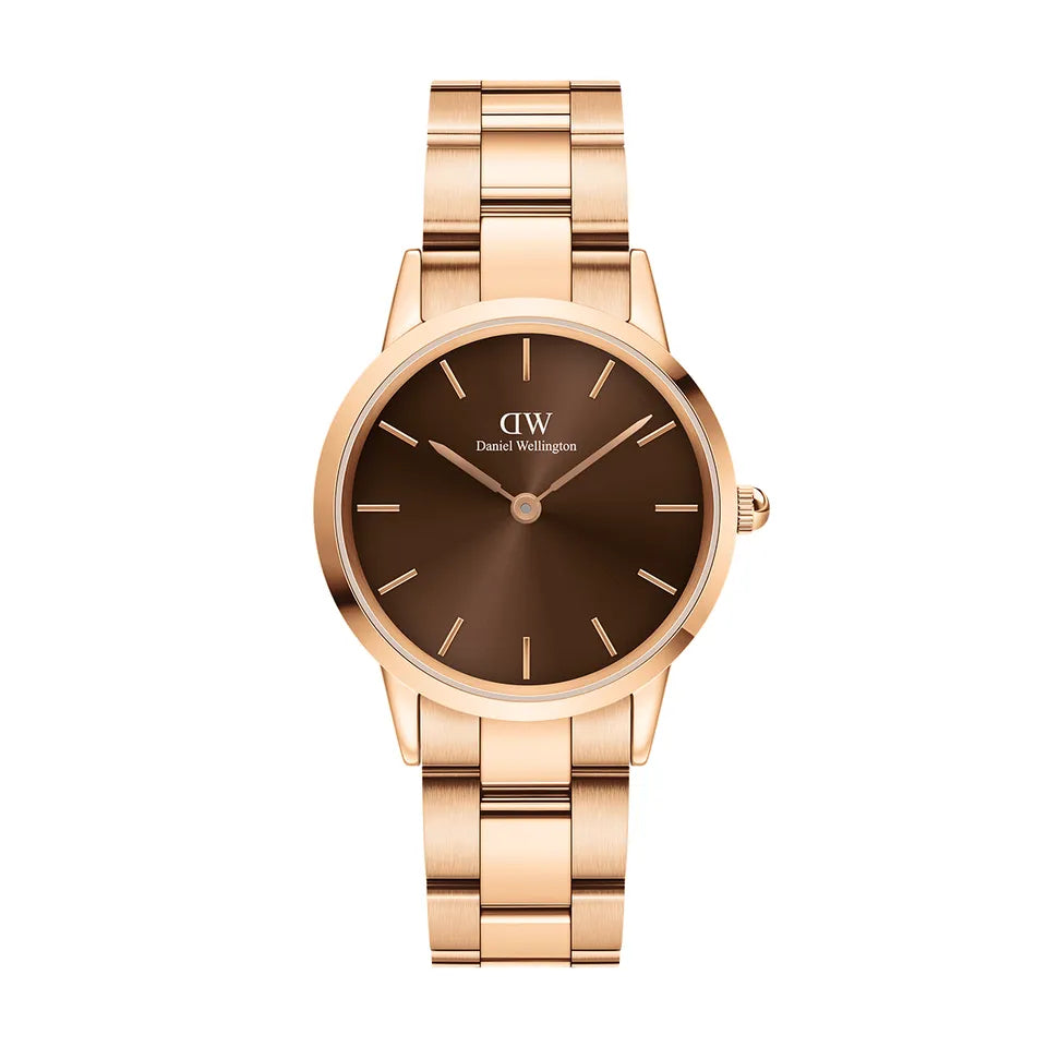 Orologio Donna Daniel Wellington Quarzo Solo Tempo Acciaio Rosè 36 mm Marrone DW00100461