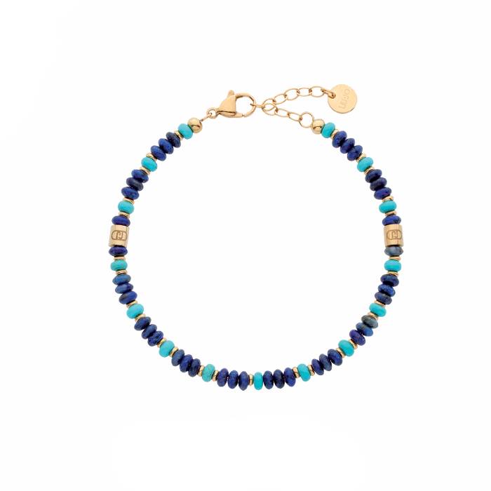 Bracciale Uomo Liu Jo Acciaio Biglie Blu MLJ678