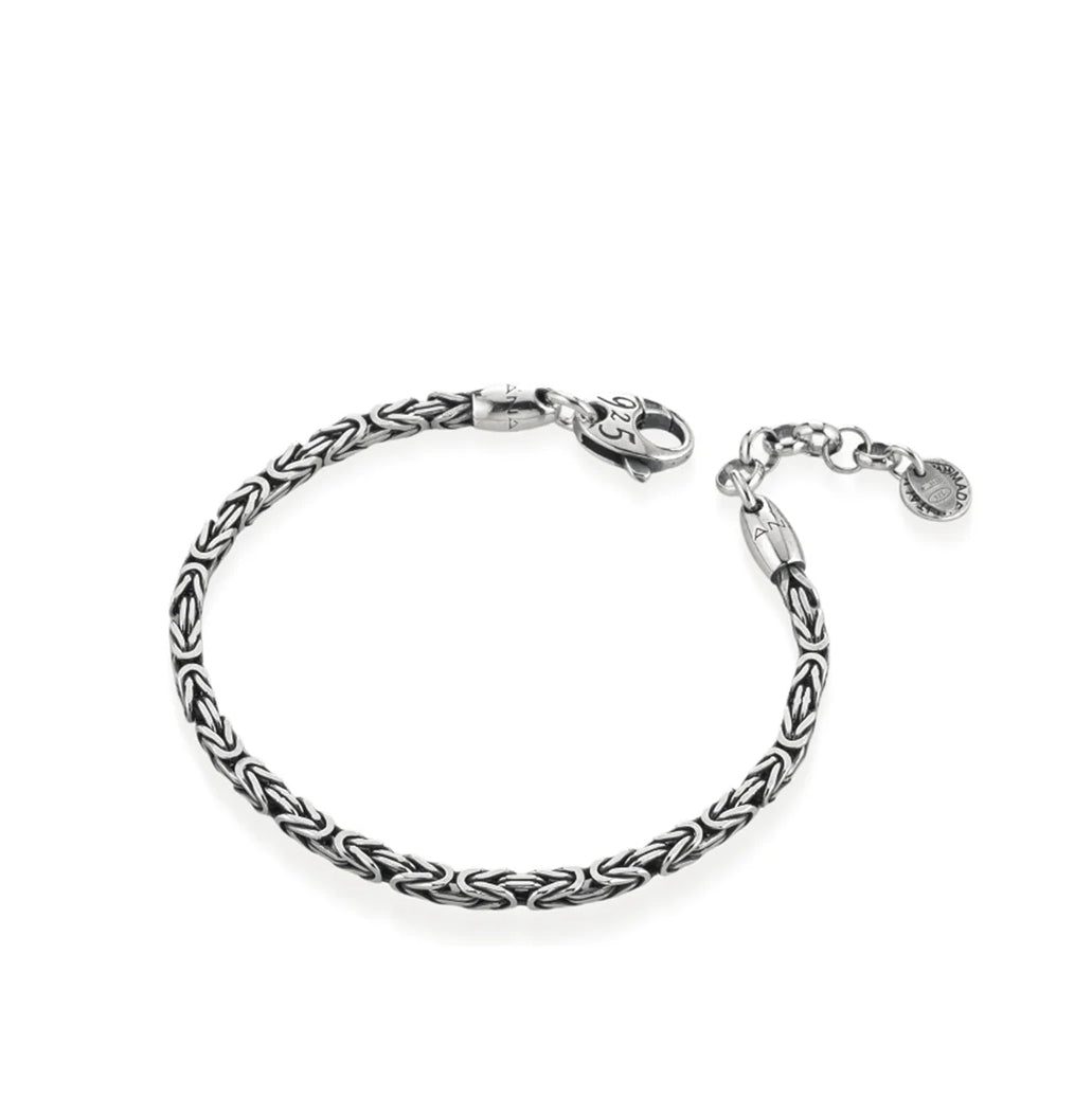 Bracciale Uomo Ananda 925 Argento Maglia Bizantina A-BR608N