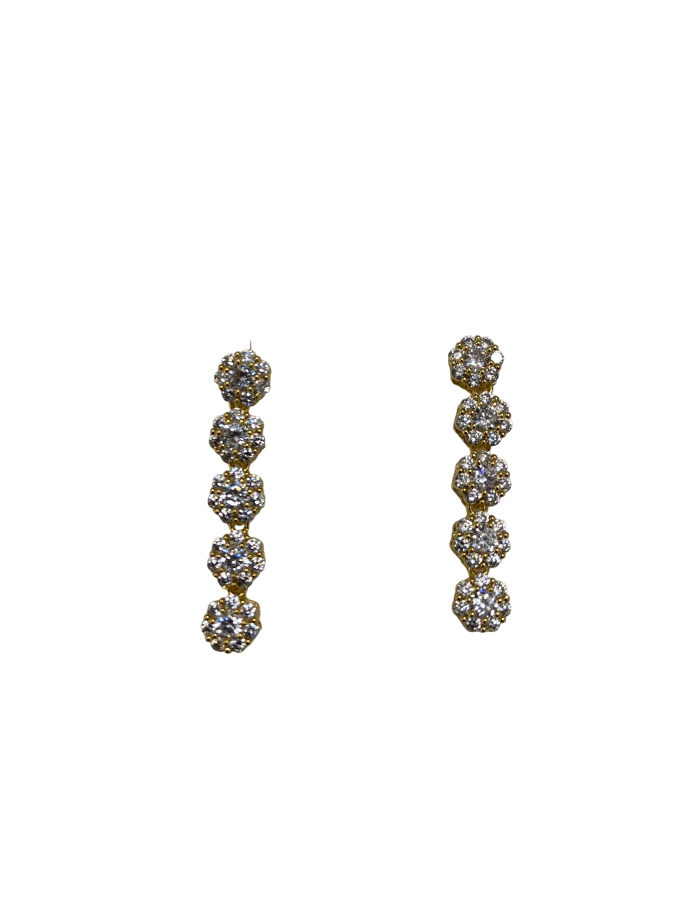 Orecchini Donna Ottaviani Bronzo Dorato Zirconi bianchi  501089O