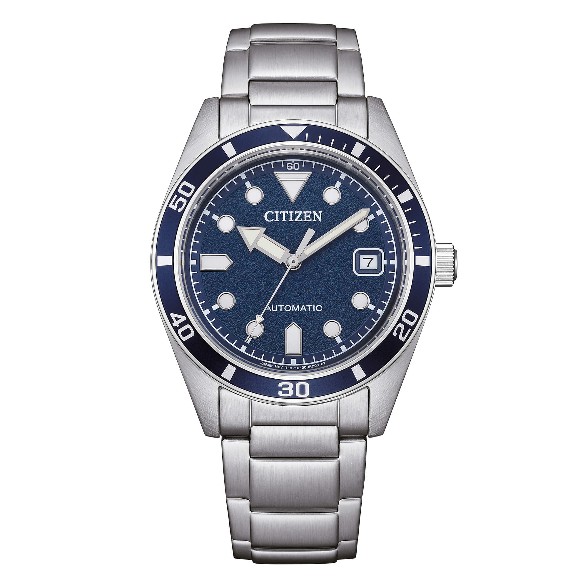 Orologio Uomo Citizen Automatico Blu Sportivo Acciaio Data NJ0228-51L