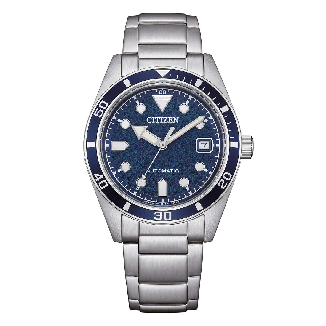 Orologio Uomo Citizen Automatico Blu Sportivo Acciaio Data NJ0228-51L