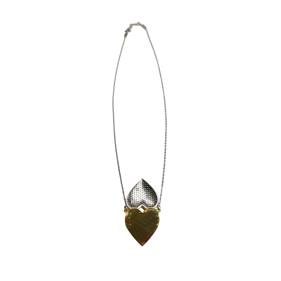 Collana Donna Re Mida Argento Cuore Pavè Zirconi Bianchi CL DJV P2