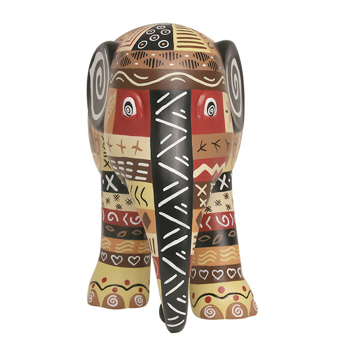 Scultura Elefante OnlyLux Resina Golden Hour cm 15 Dipinto A Mano 8858831272682