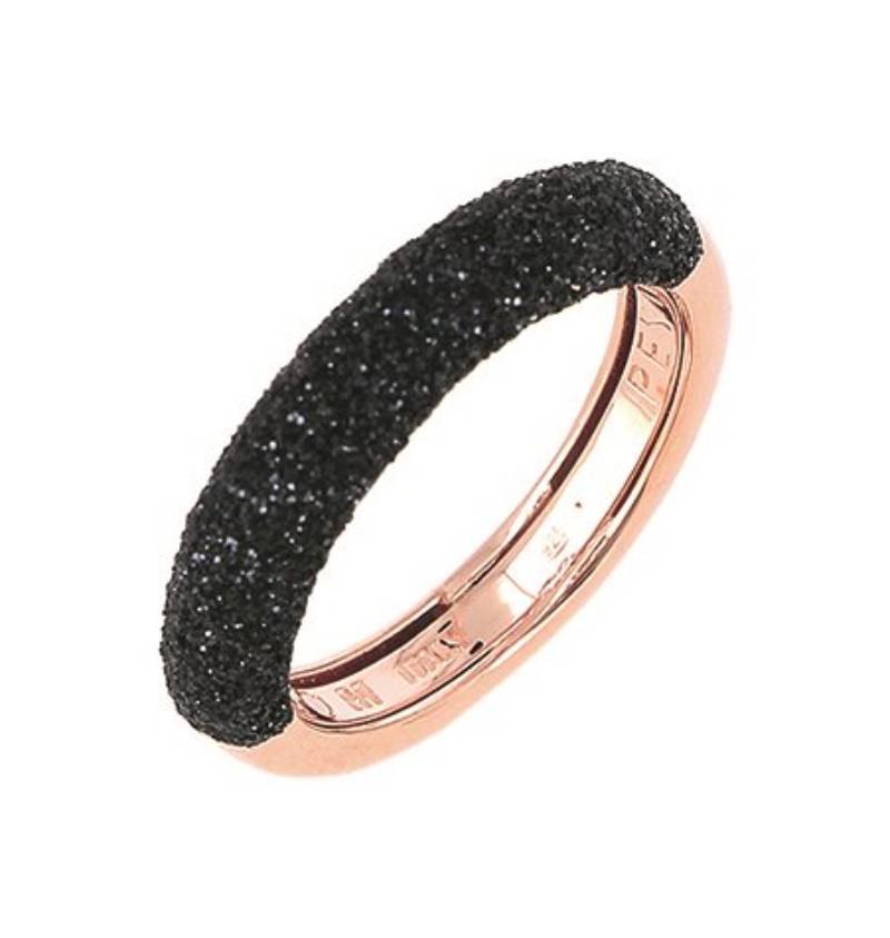 Anello Donna Pesavento Argento 925 Rosè Veretta Polvere di Diamanti neri WPLVA2237/M