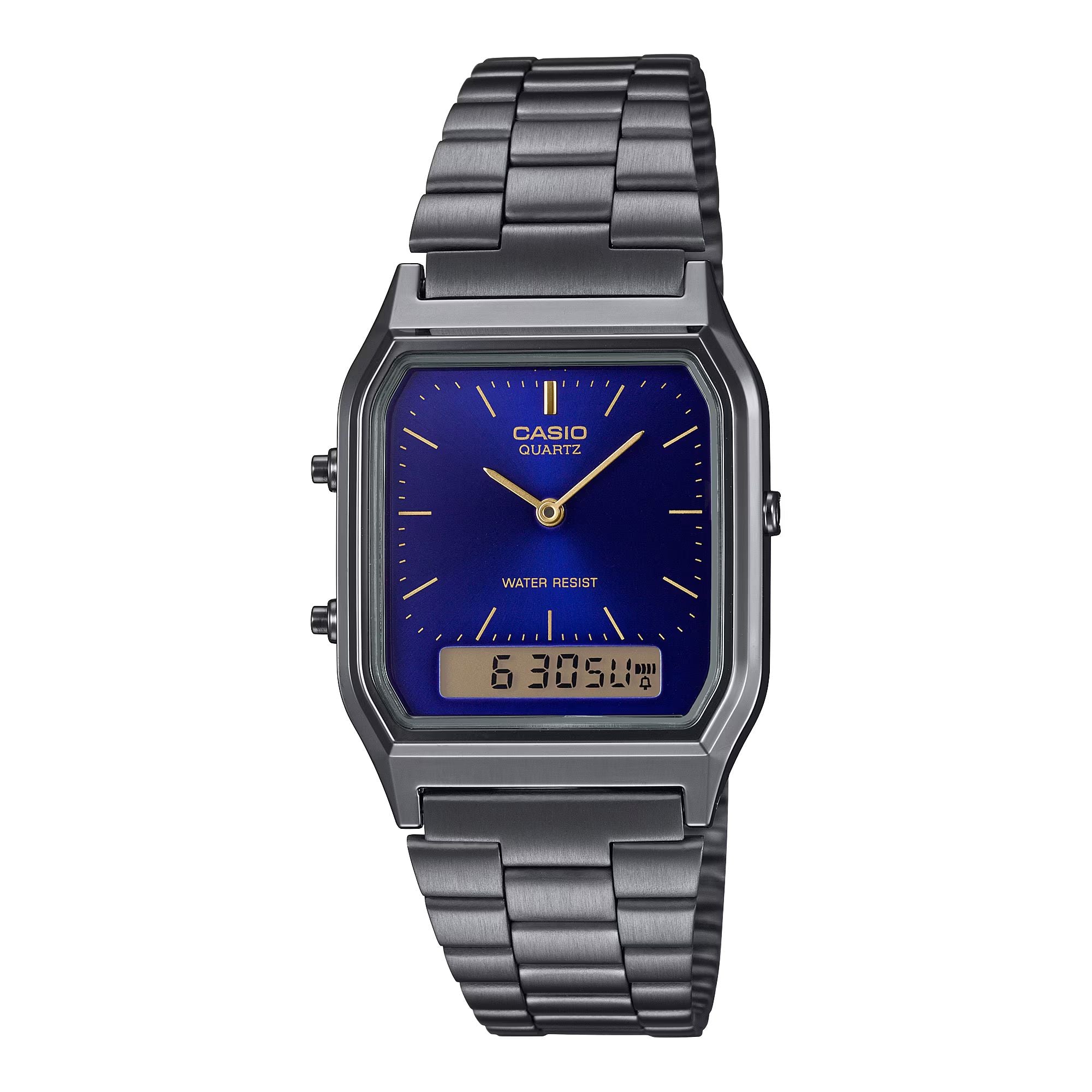 Orologio Unisex Casio Vintage Acciaio Brunito Quarzo Ana-Digi AQ-230EGG-2AEF