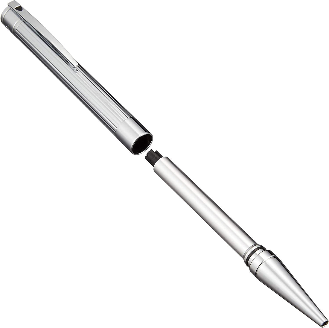 Penna Uomo Dupont D-INITIAL Acciaio Cromato Bianco Roller Nera 265201