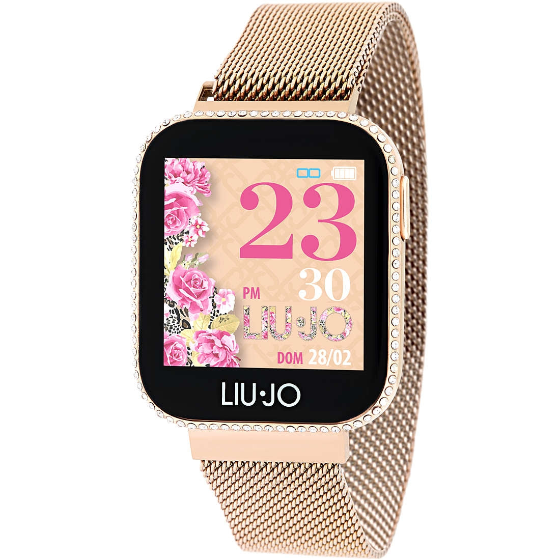 Orologio Liu Jo Donna Smartwatch Cinturino e cassa Acciaio maglia Milano Calamita SWLJ011