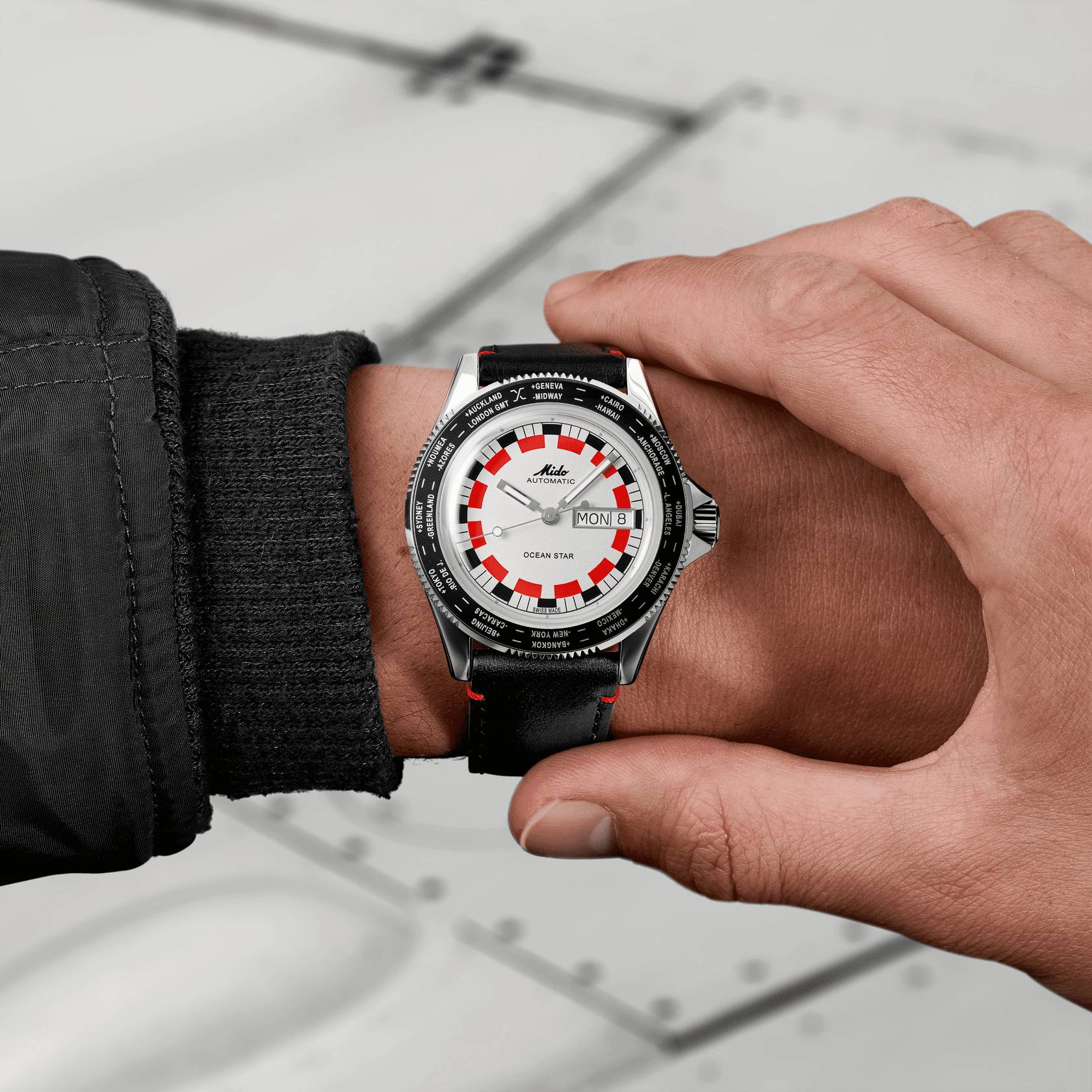 Orologio Uomo Mido Automatico Ocean Star Worldtimer M0268301603000