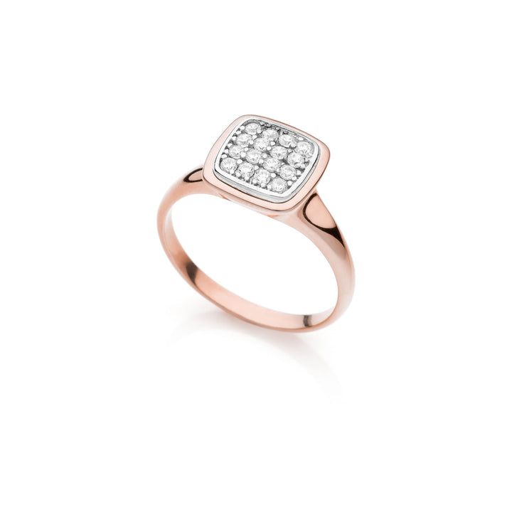 Anello Donna Unoaerre Argento Rosè 925 Zirconi Bianchi Fantasia 533758/15