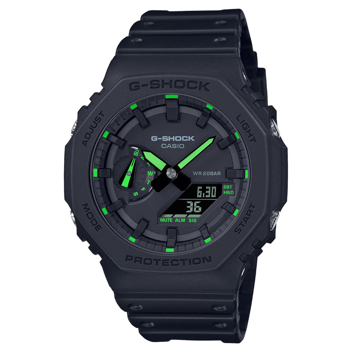 Orologio Uomo Casio G-SHOCK Gomma Quarzo Nero Data Solo Tempo GA-2100-1A3ER