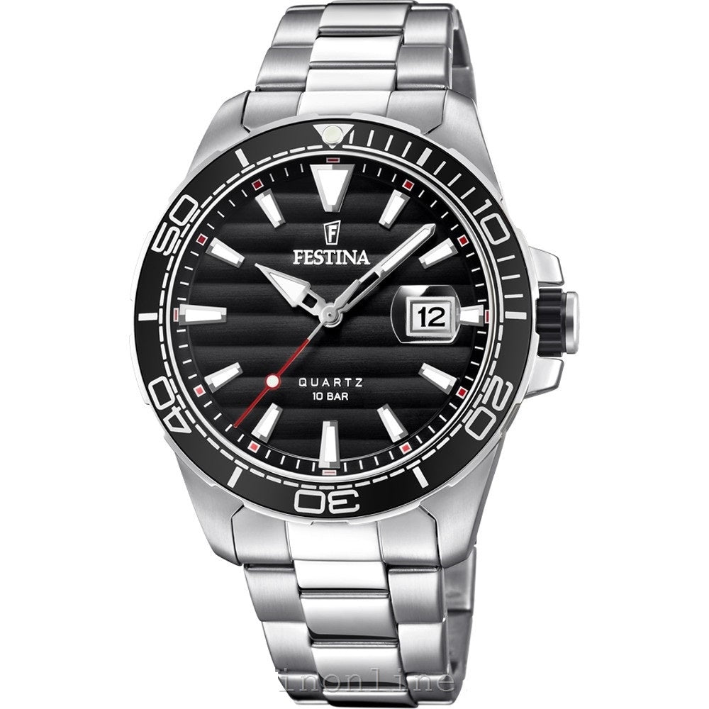 Orologio Uomo Acciaio Festina Quarzo Data Diver 200 M F20360/2