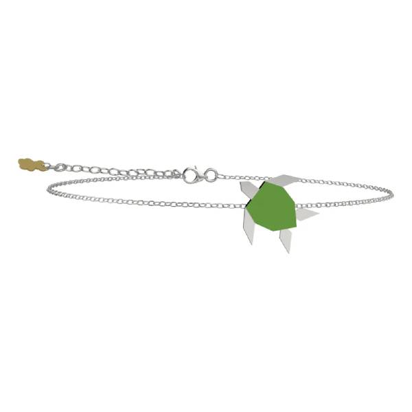 Bracciale Bambino Nanàn Argento 925 Origami Tartaruga Verde NAN0721