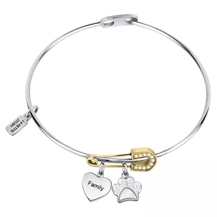 Bracciale Donna La Petite Story Acciaio Lettera U Con Charm Zampa Family LPS05ASF11