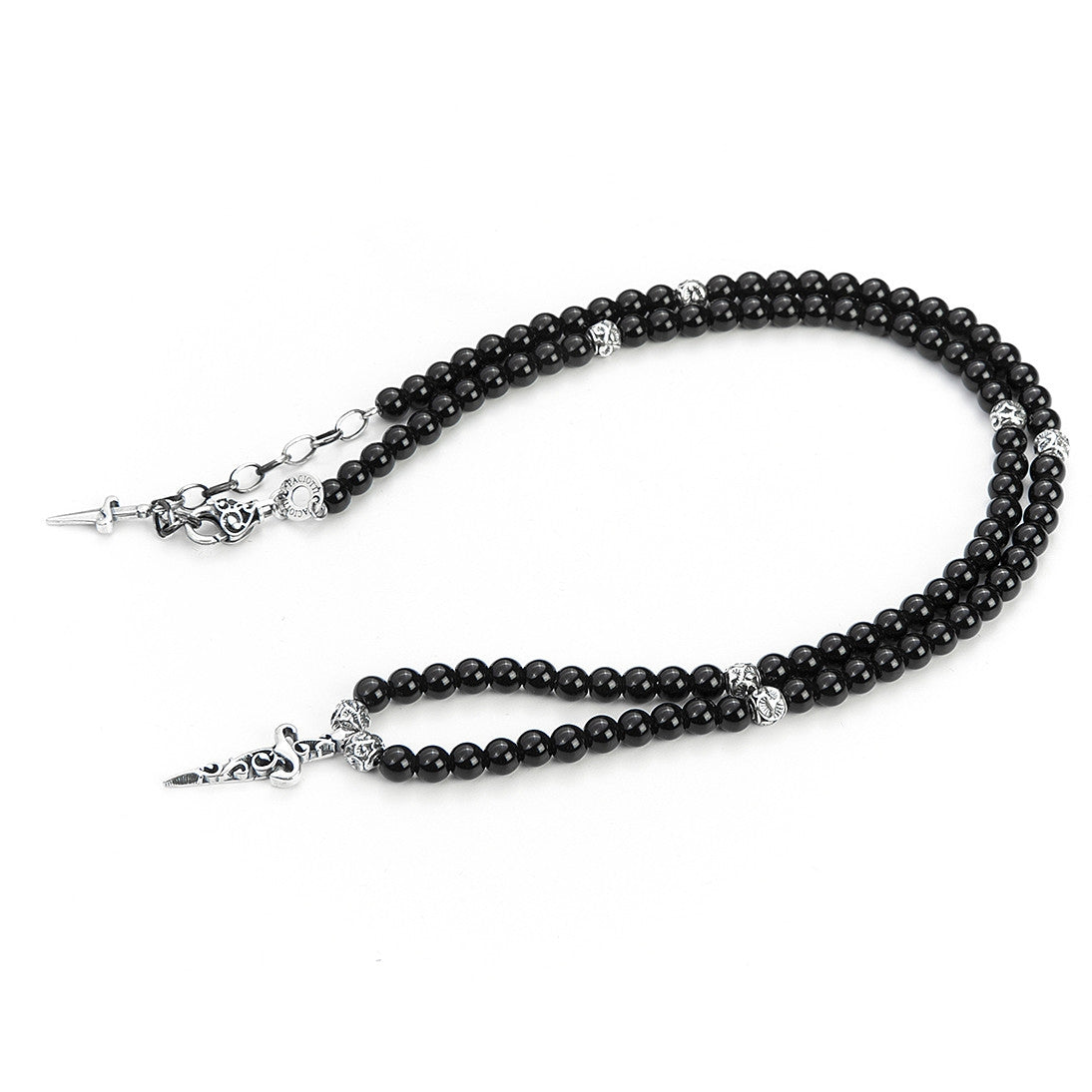 Collana Uomo Cesare Paciotti Choice Argento e Onice Pugnale