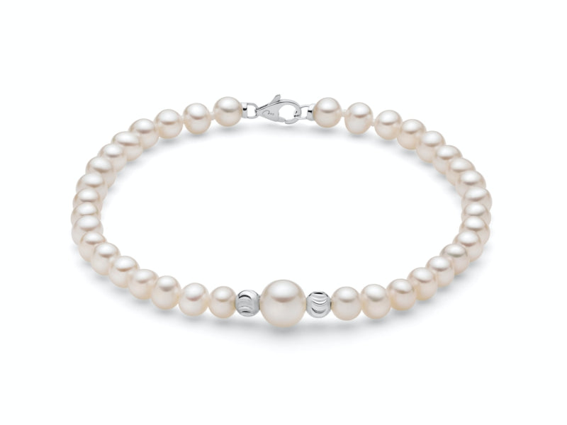 Bracciale Donna Miluna Perle Con 2 Inserti In Oro Bianco 750 PBR3369