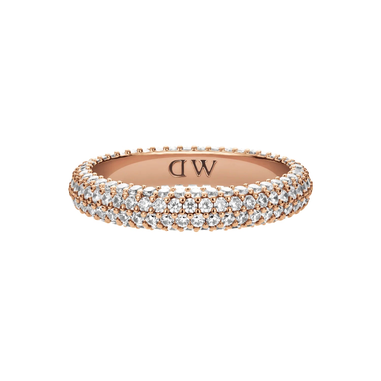 Anello Donna Daniel Wellington Rosè Pavè Zirconi Crystal Misura 16 DW00400632