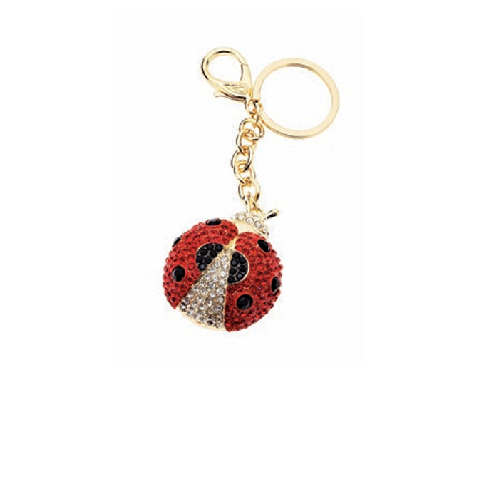 Portachiavi Ottaviani Coccinella Dorato Strass Smalti Doppiogancio 52293