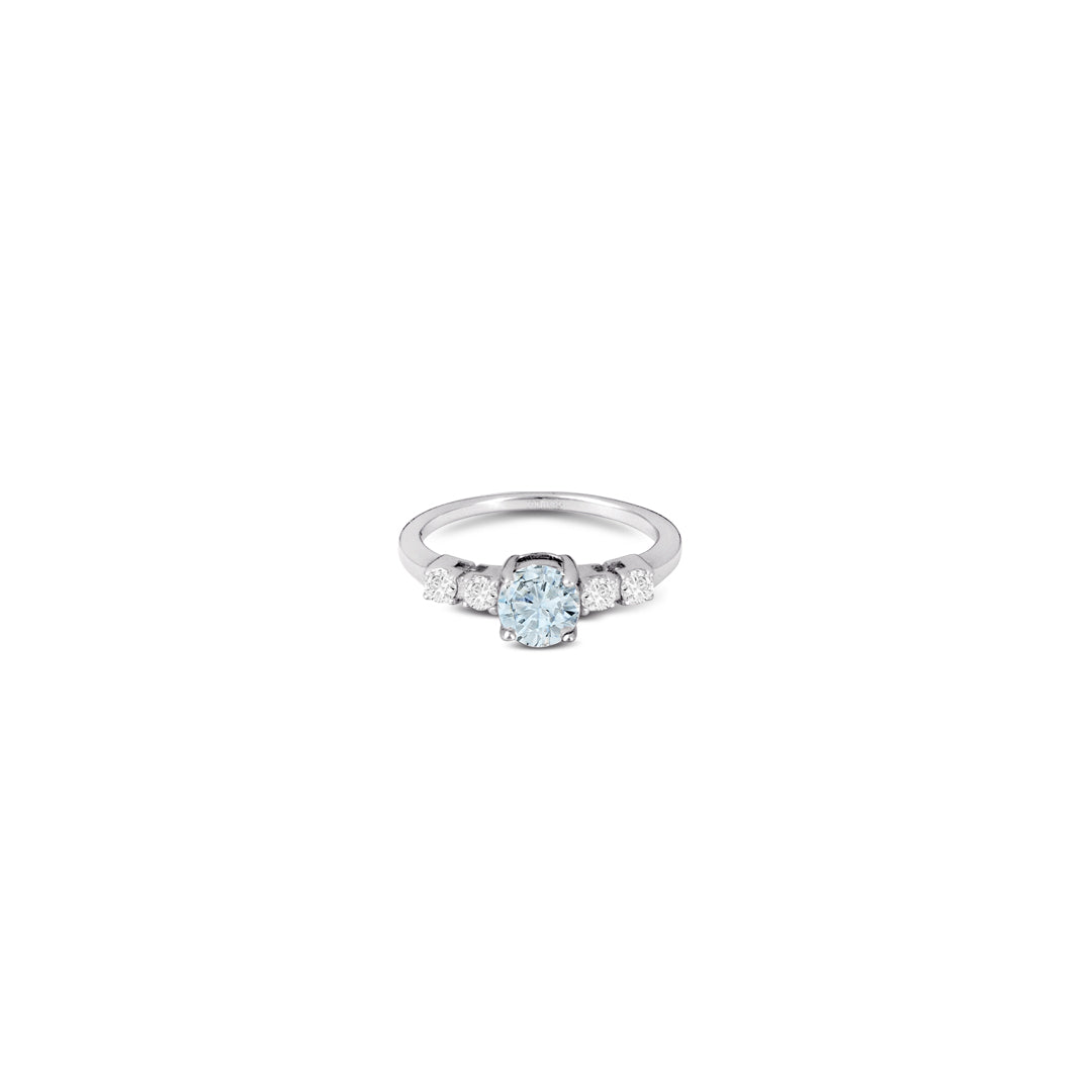 Anello Donna Argento Kulto 925 Zircone Azzurro KR925-006-14