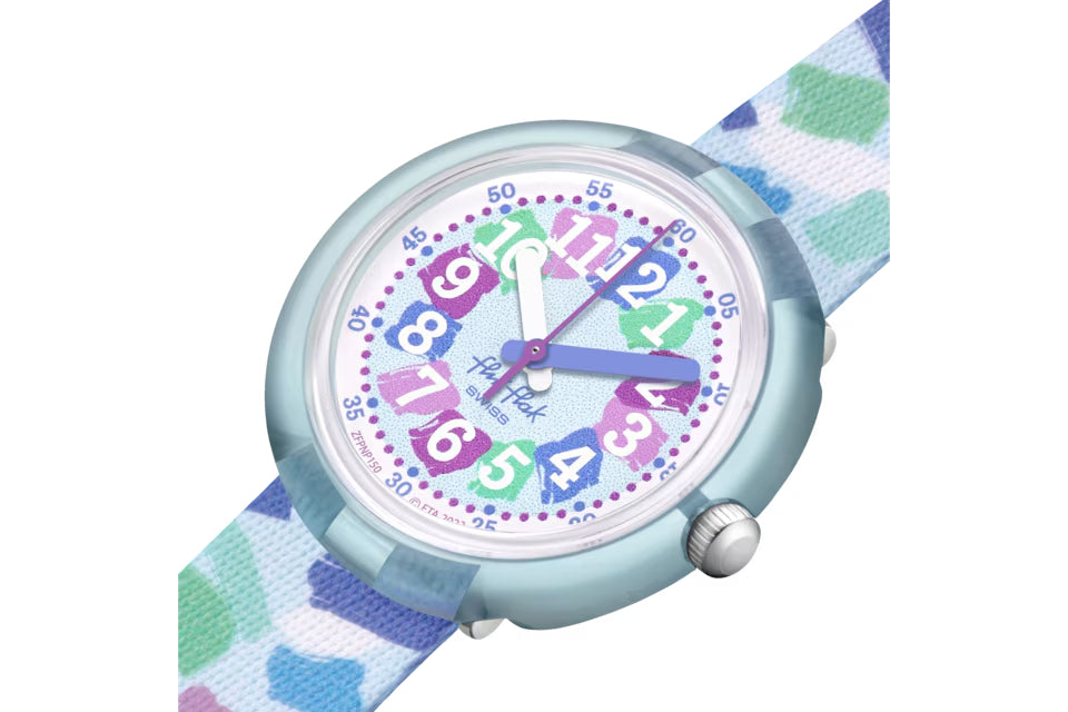 Orologio Bambina Swatch Flik Flak Confetti Chaos Turchese ZFPNP150