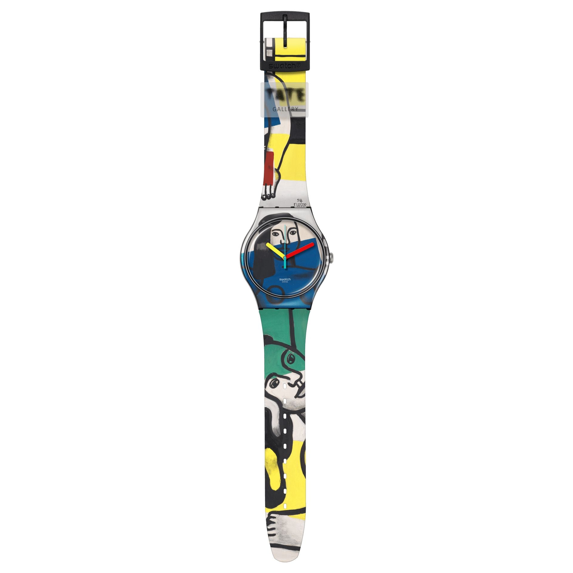 Orologio Unisex Swatch Leger's Two Woman Holding Flowers Multicolore SUOZ363