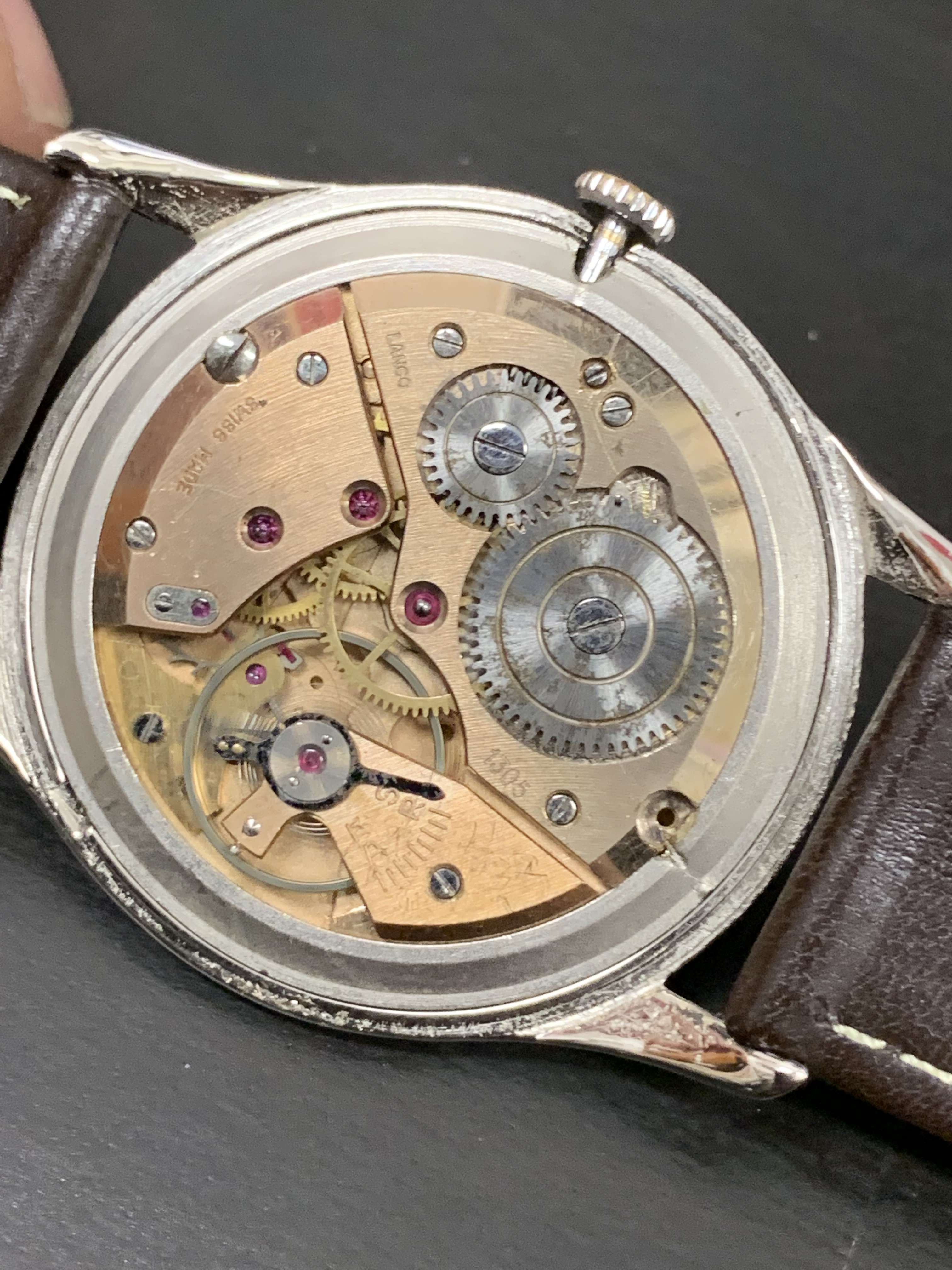 Orologio Uomo Vintage Meccanico Carica Manuale Lanco 1305 Mod 11 Cassa 37