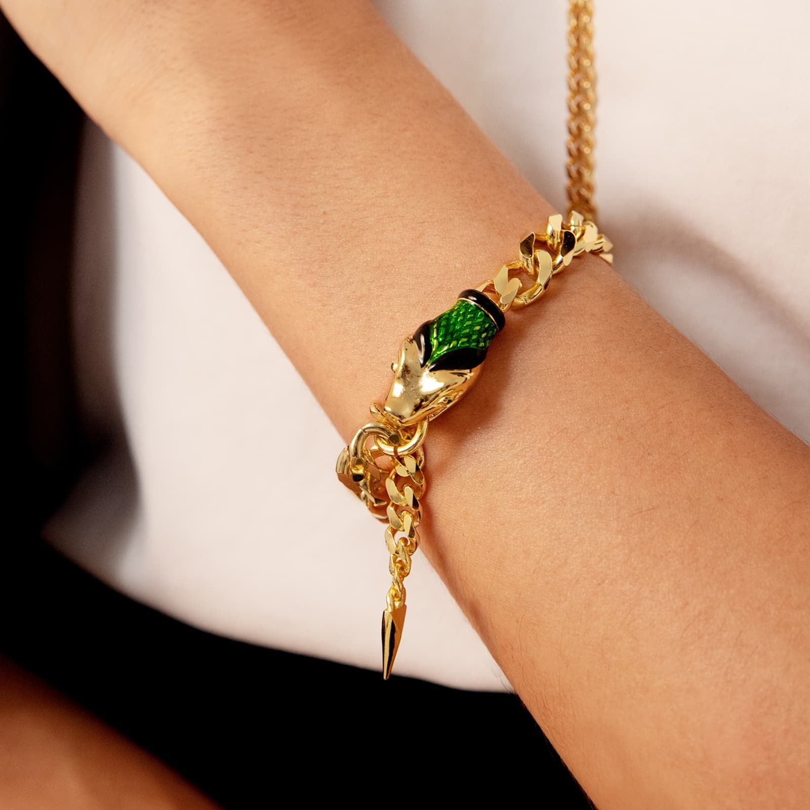 Bracciale Donna Unoaerre Bronzo Dorato Groumette Serpente 531995