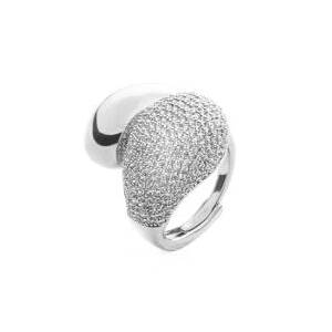 Anello Donna 4US Cesare Paciotti Ottone Bianco Zirconi 4UAN8181W/L