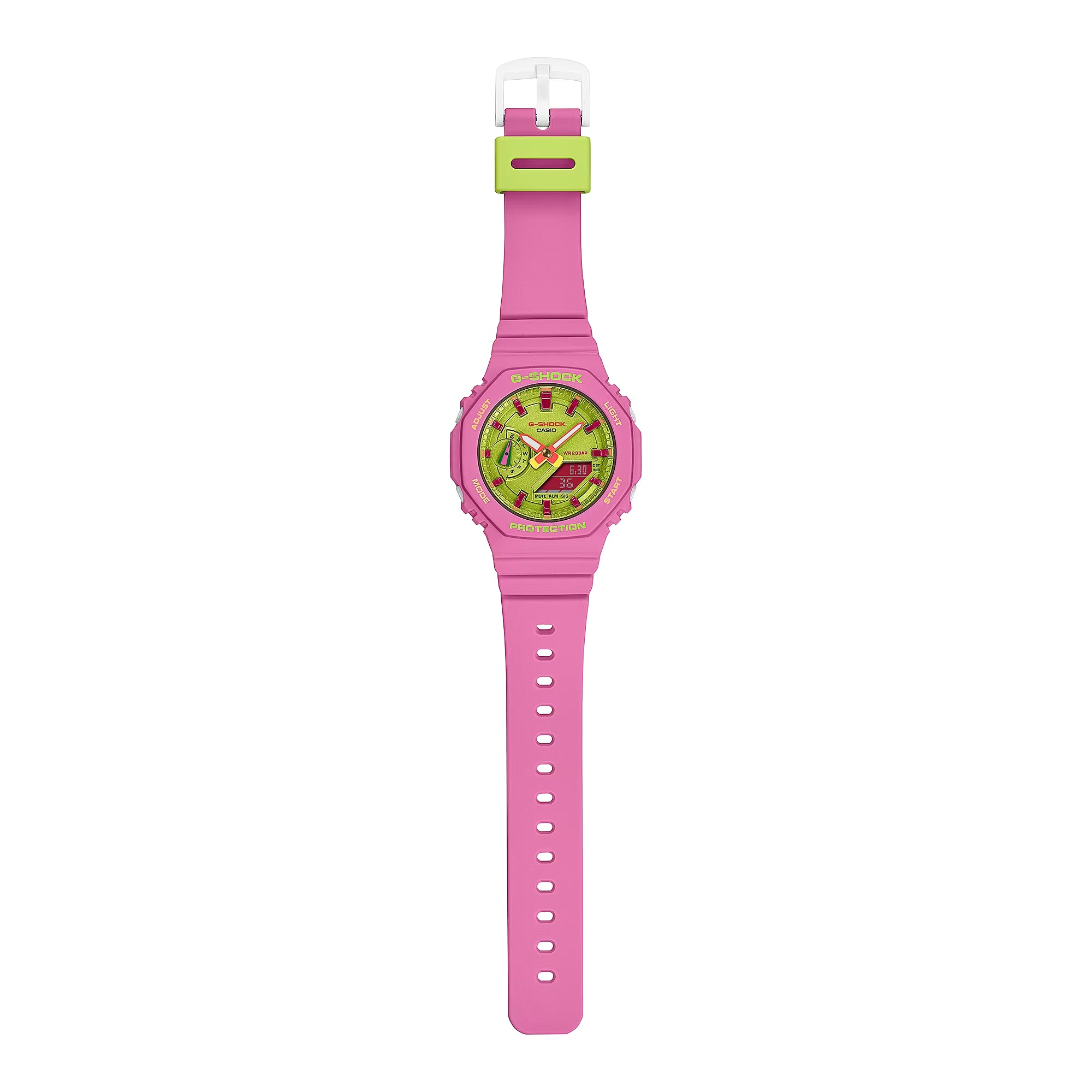 Orologio Donna Casio G-SHOCK Gomma Quarzo Rosa Giallo Multicolore GMA-S2100BS-4AER