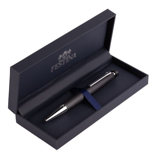 Penna Uomo Festina Acciaio Nero Satinato Biro FWS4101/A